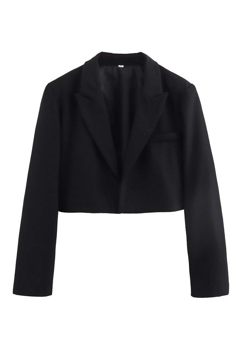 Black Cropped Blazer