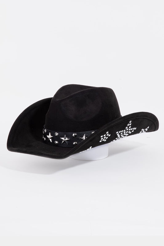 Black Star Studded Cowboy Hat