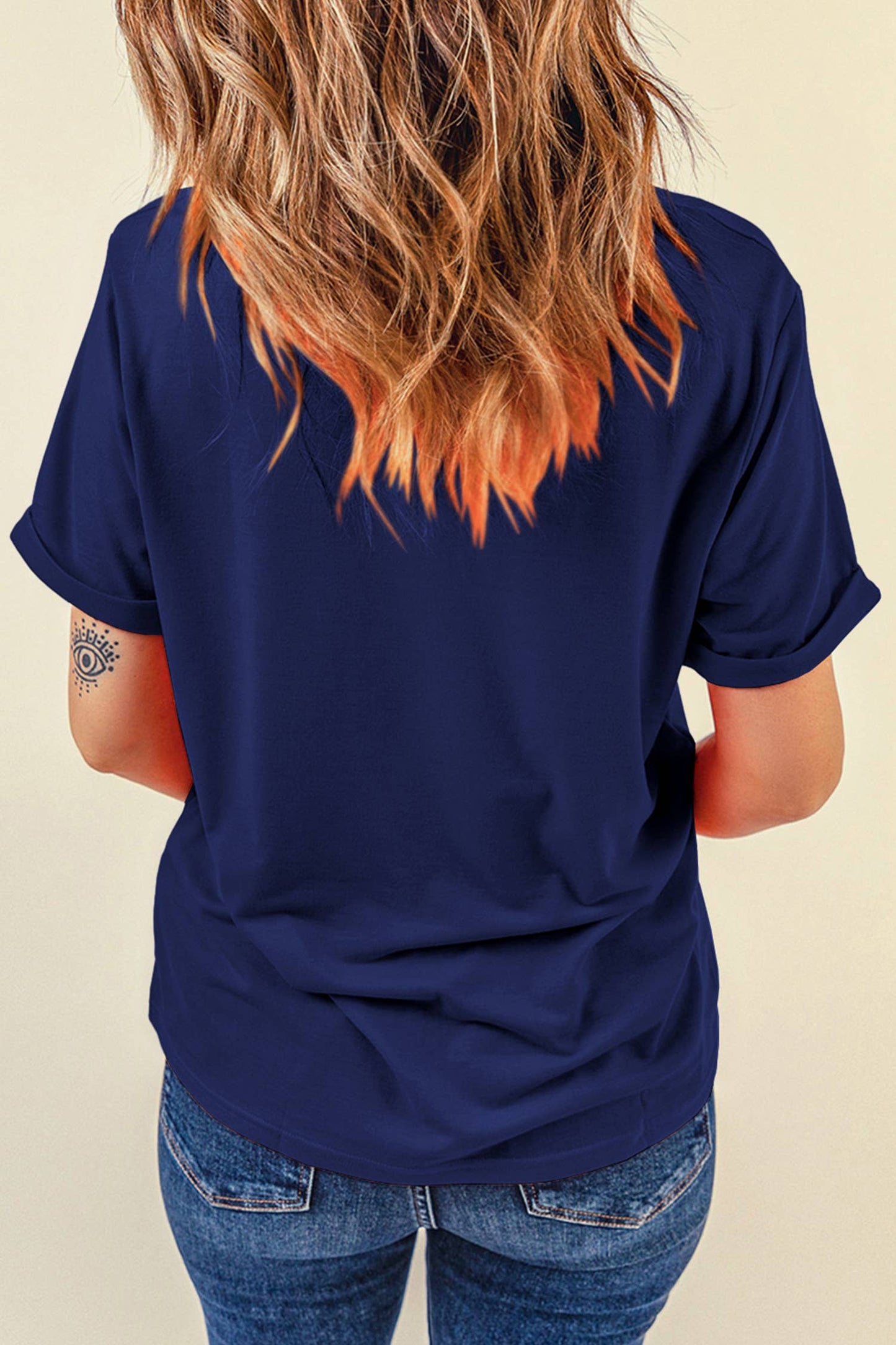 1776 Faux Patchwork Printed T-Shirt