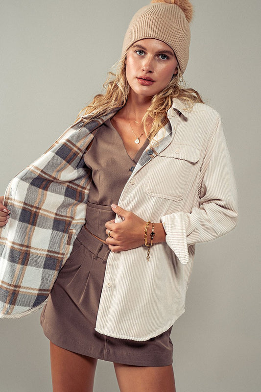 Cream Plaid Flannel