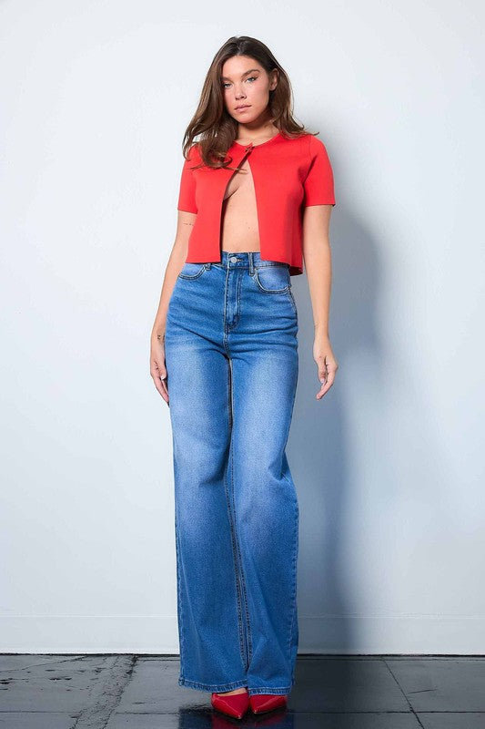 High-Rise Wide Leg Denim