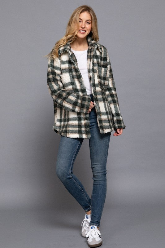 Oversized Flannel Sherpa