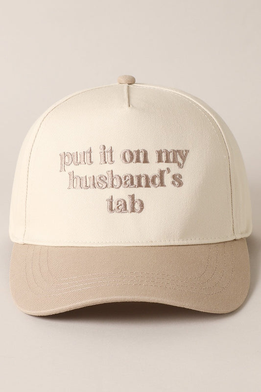 Beige My Husband's Tab Hat