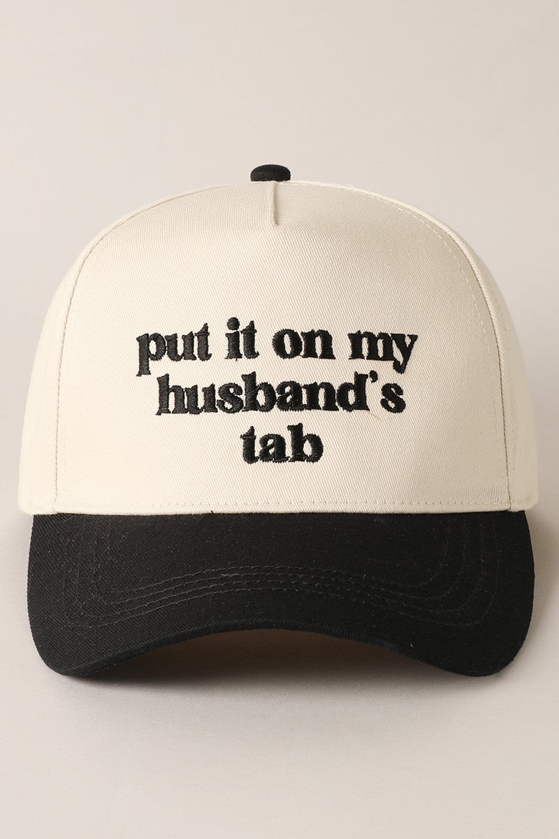 Black My Husband's Tab Hat