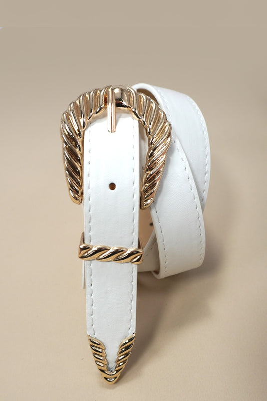 Off White Classic Western Carved Buckle Belt