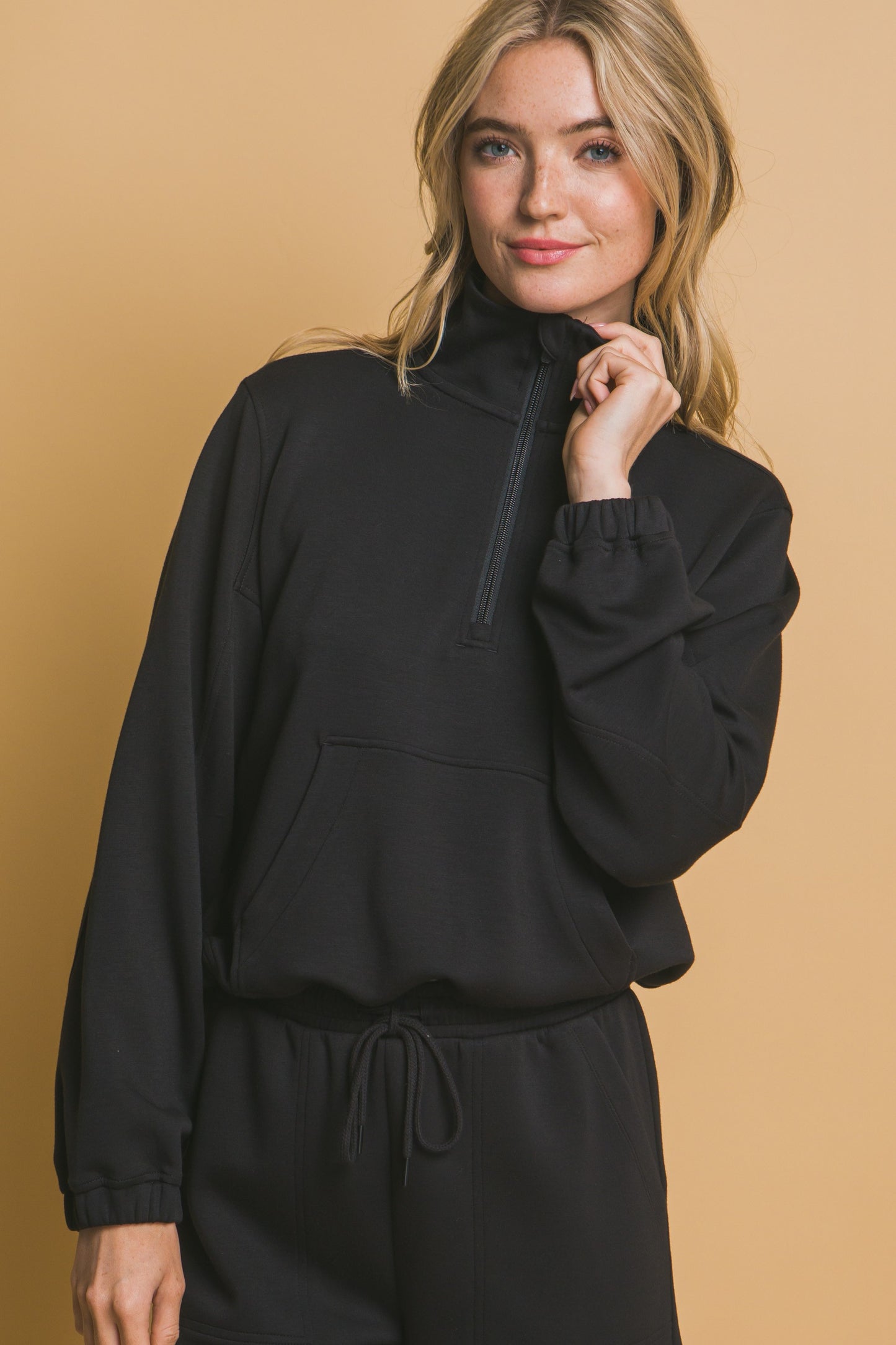 Black 1/2 Zip Sweater