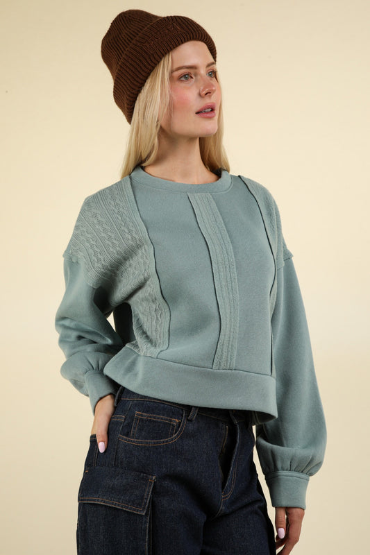 Oversized Sage Top