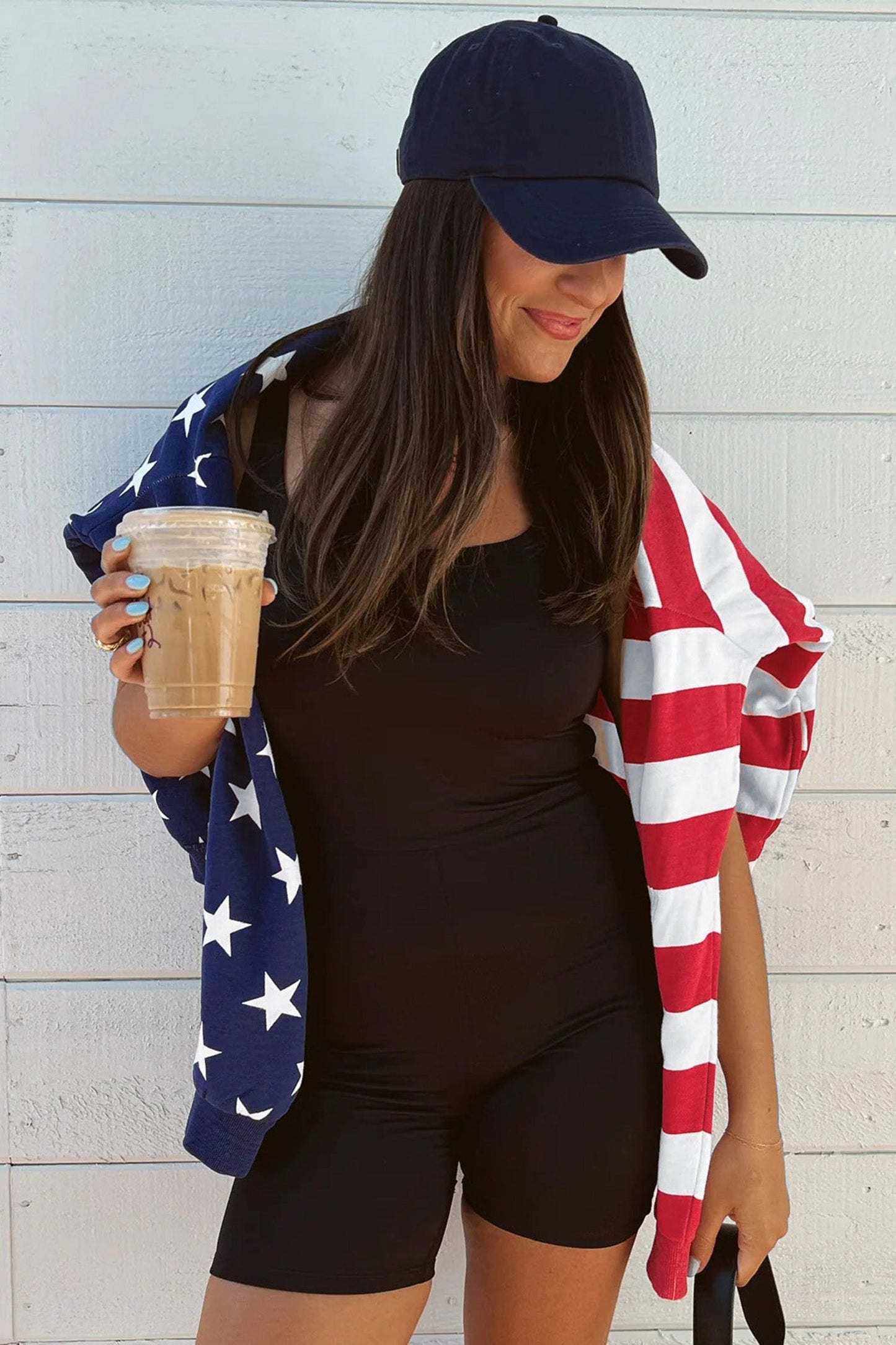 Patriotic Zip Oversized Pullover