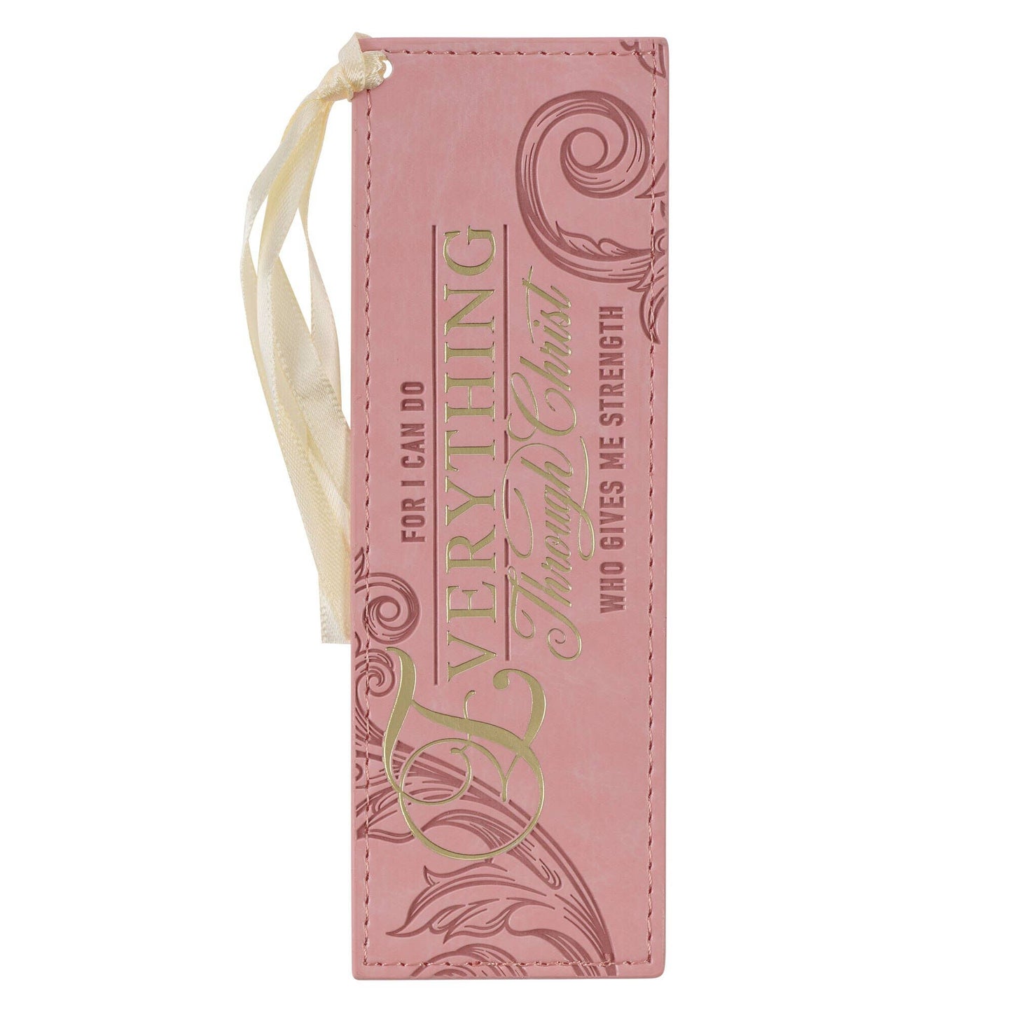 Bookmark Faux Leather Everything Through Christ Phil 4:13