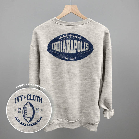 Colts Football (Back Print): Oatmeal Sweatshirt