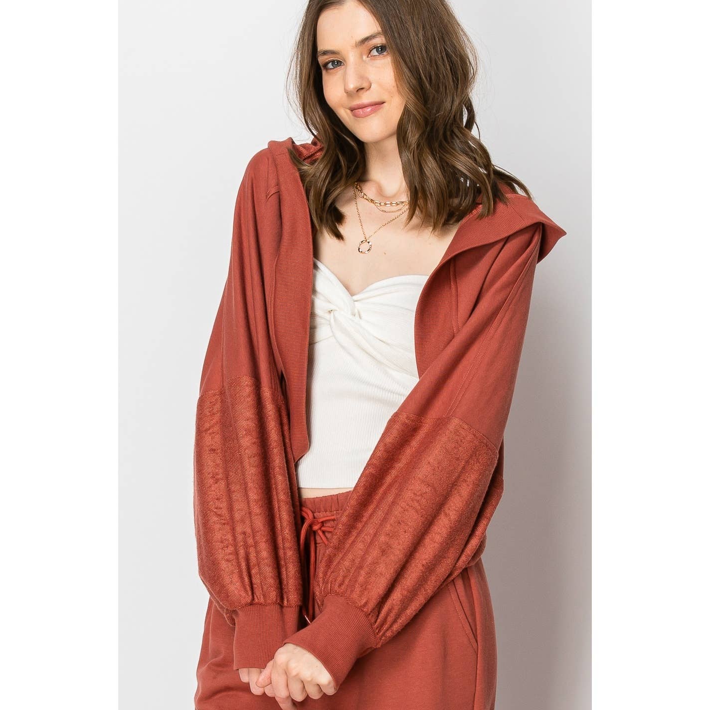 French Terry Hooded Bolero