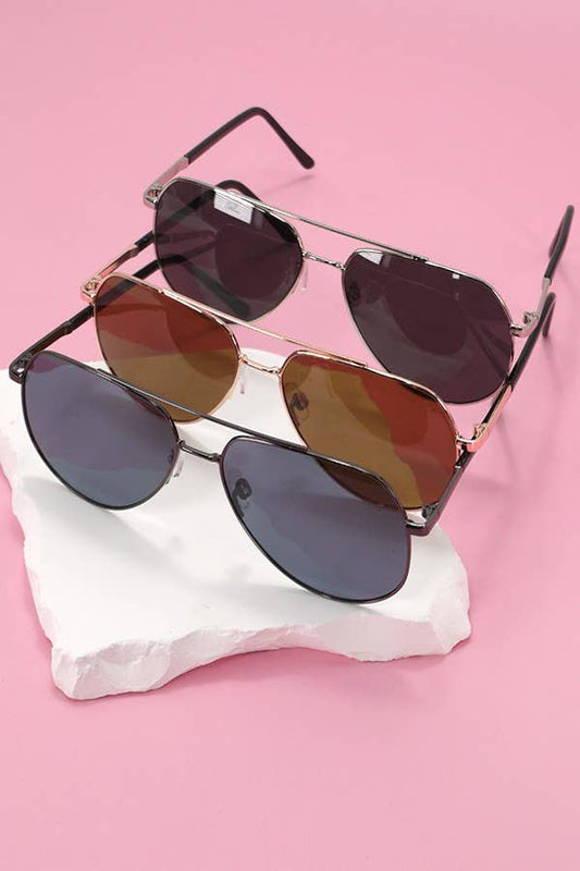 DOUBLE BRIDGE SUNGLASSES: AVIATOR