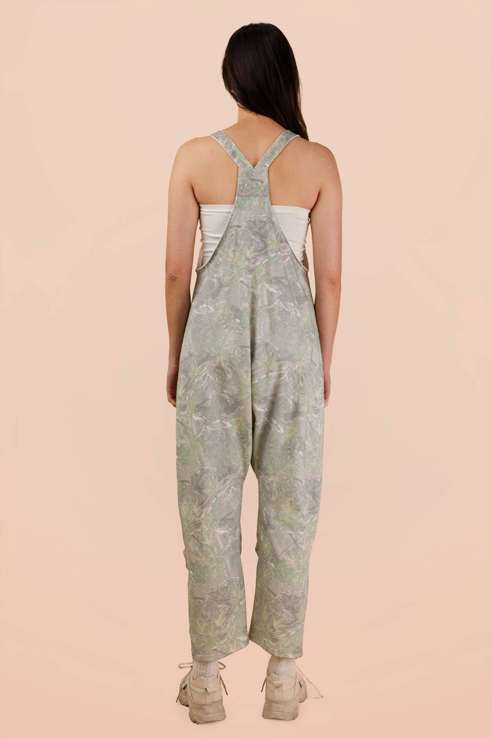 Casual Loose Fit Camo Knit Baggy Jumpsuit