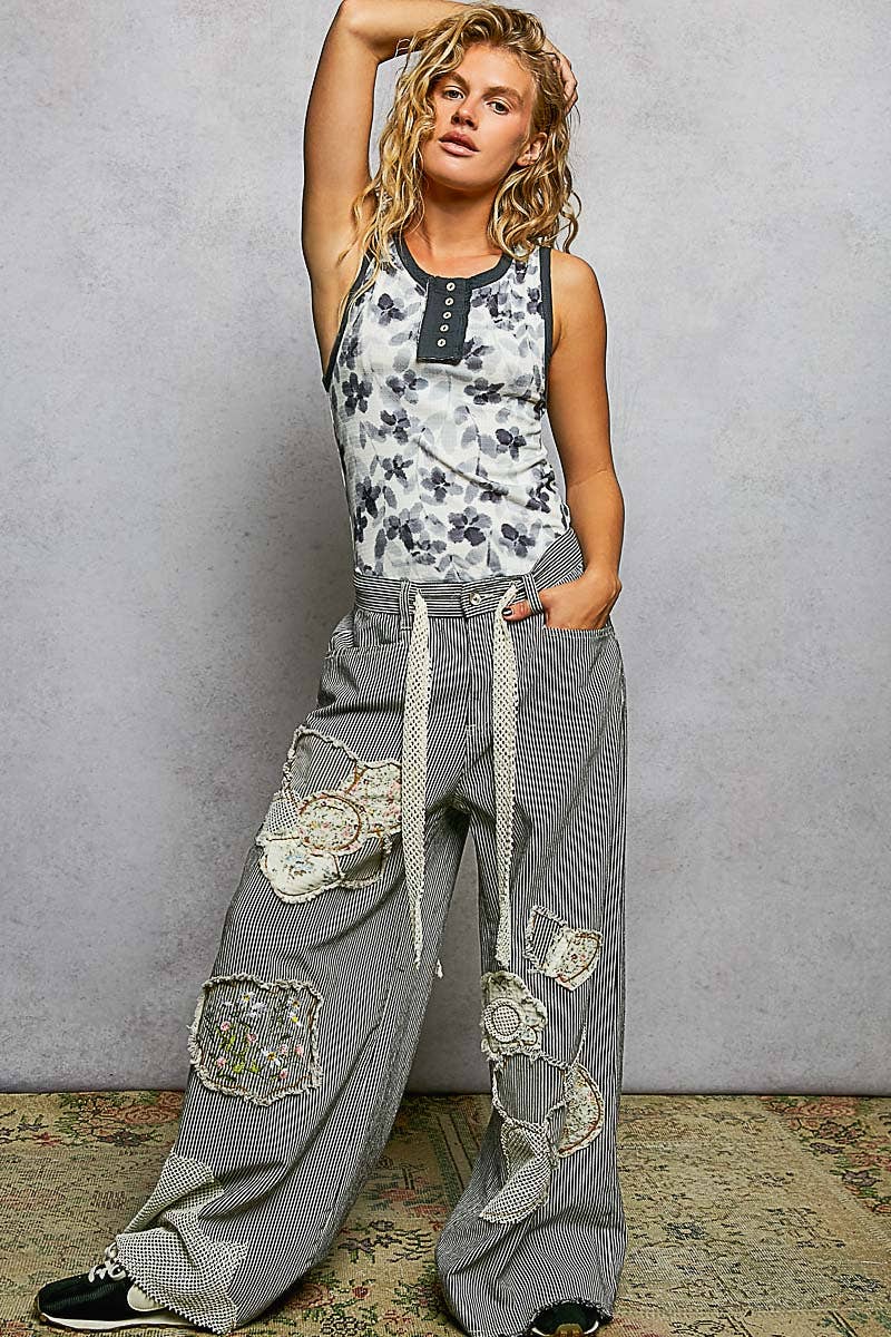 Ribbed Floral Knit Top