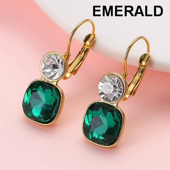 STAINLESS STEEL TARNISH FREE RHINESTONE EARRINGS