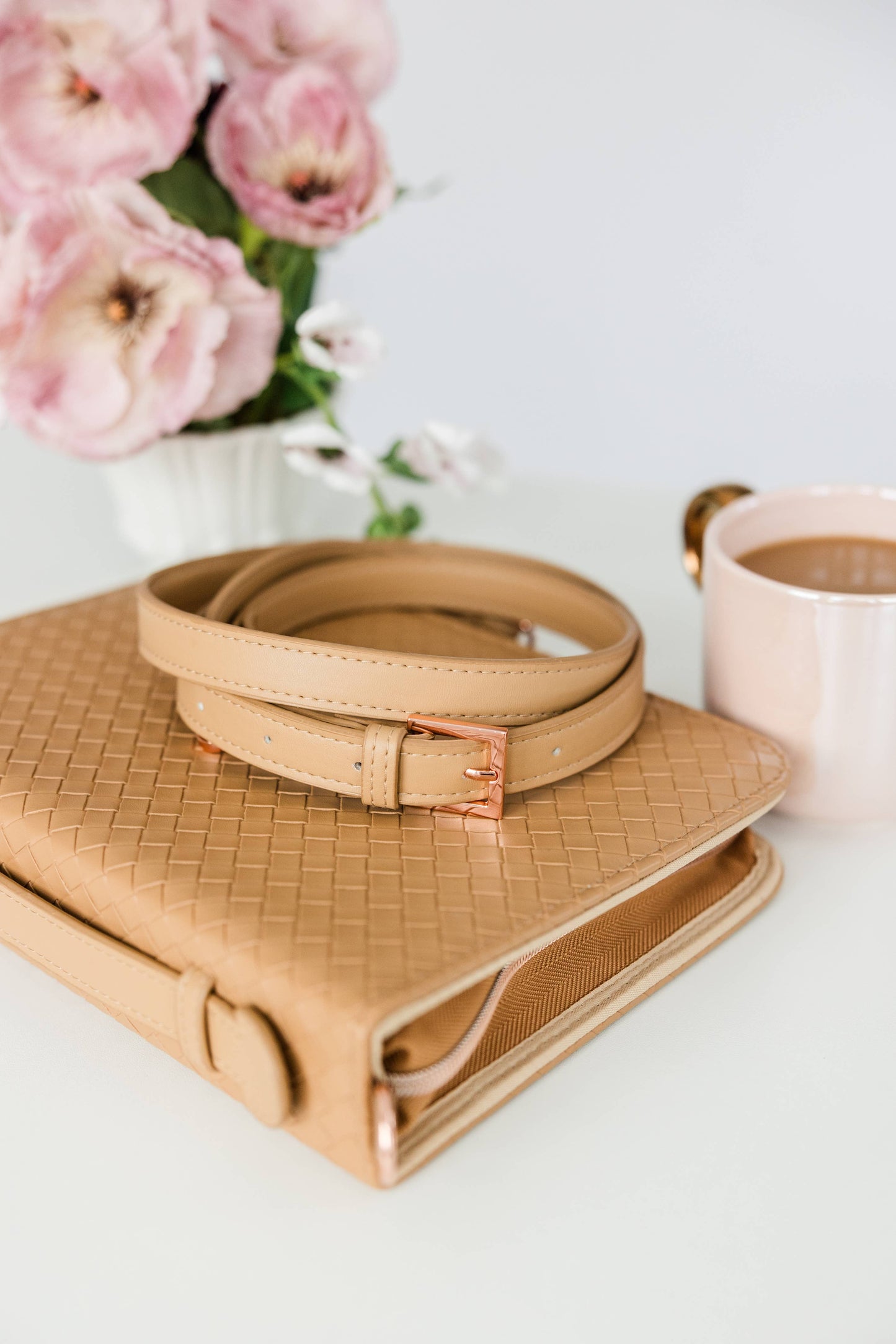 Crossbody  Weave Bible Case: CARAMEL