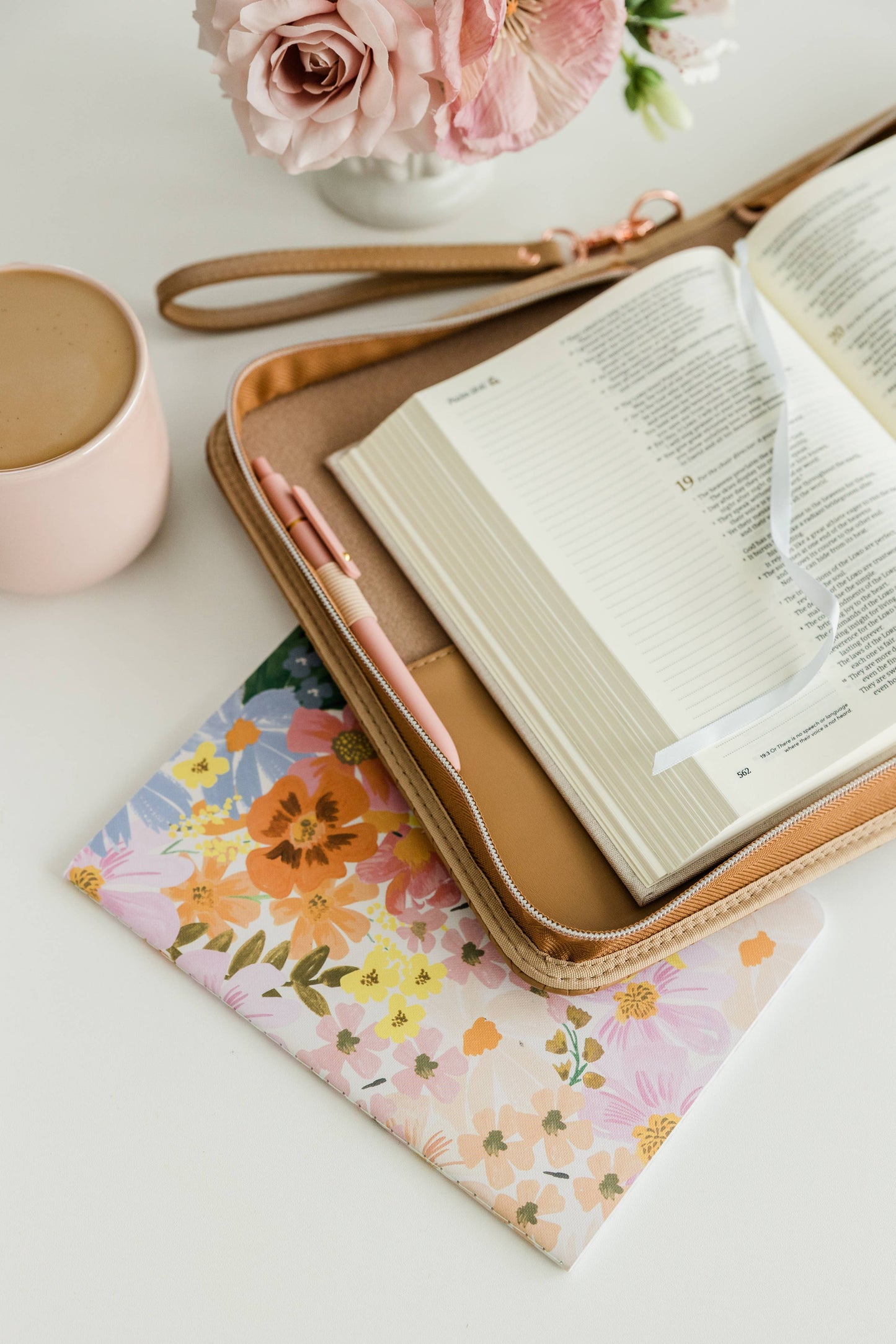 Crossbody  Weave Bible Case: CARAMEL
