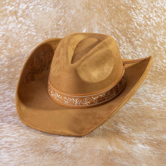 Embroidered Vines Western Cowboy Hat