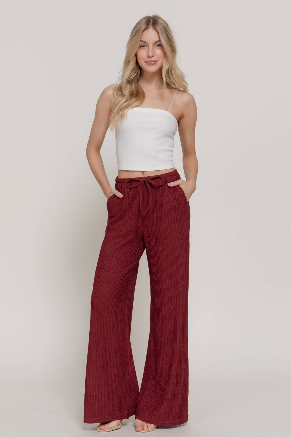 Crinkle Pants Wine