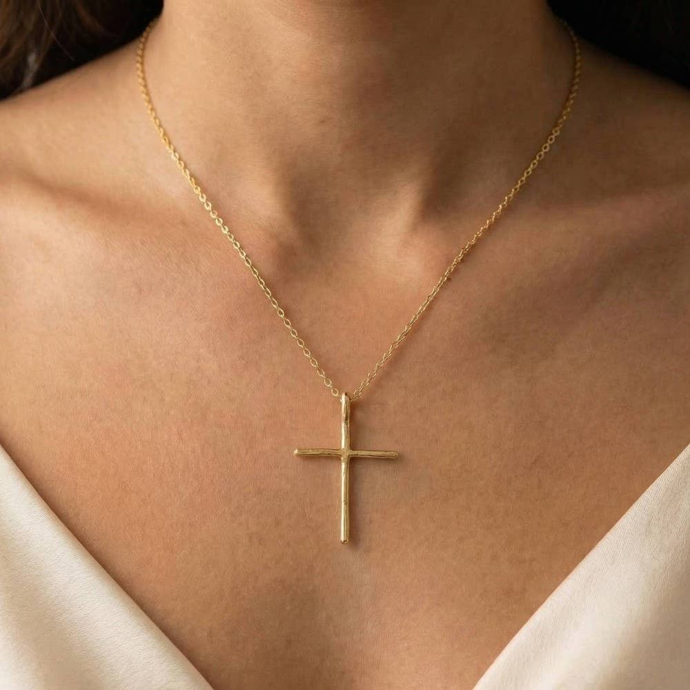 Metallic Cross Necklace