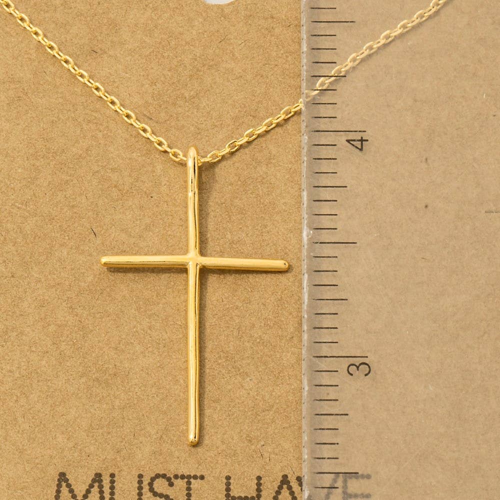 Brass Cross Necklace