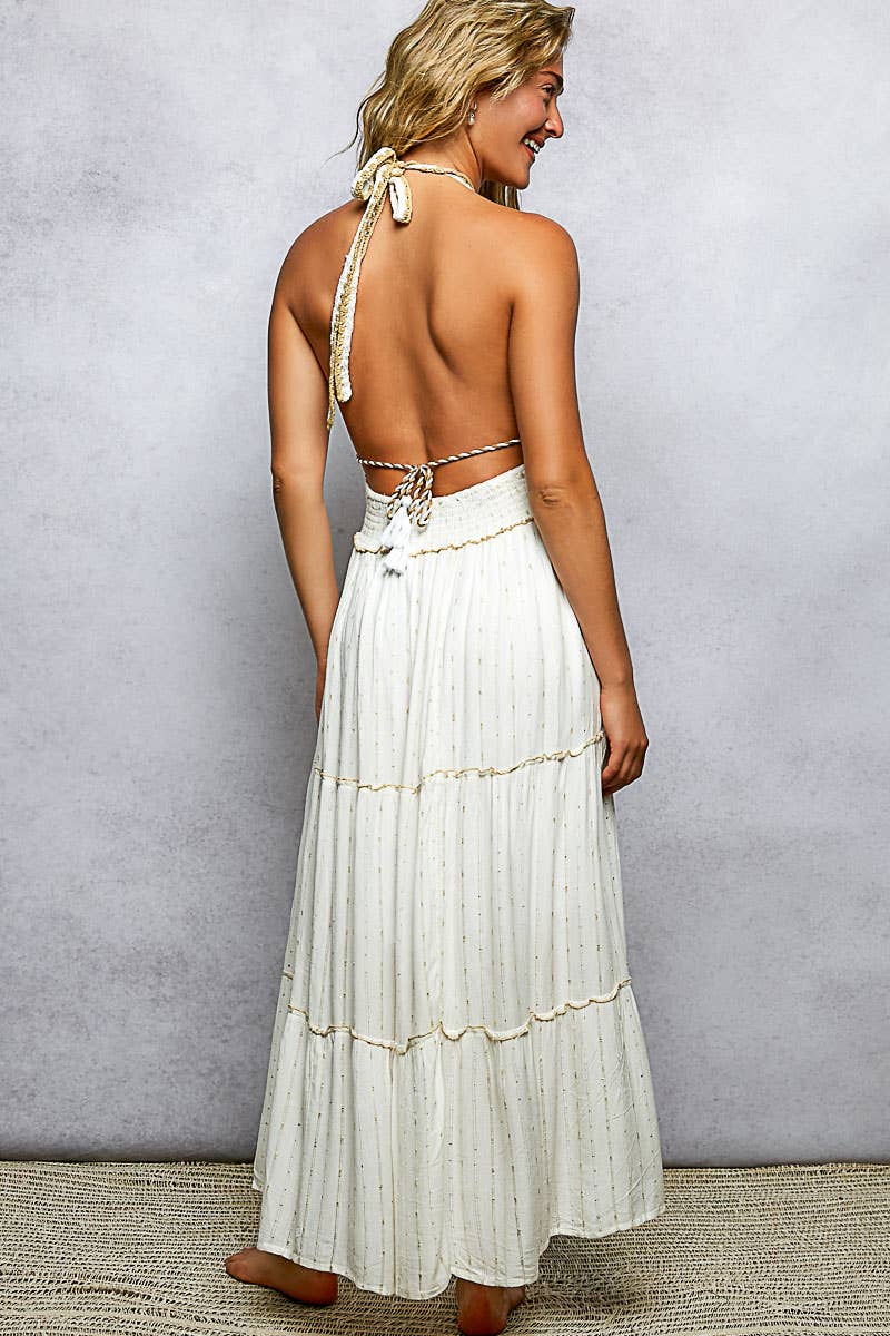 Tiered Smocked Waist Maxi Dress