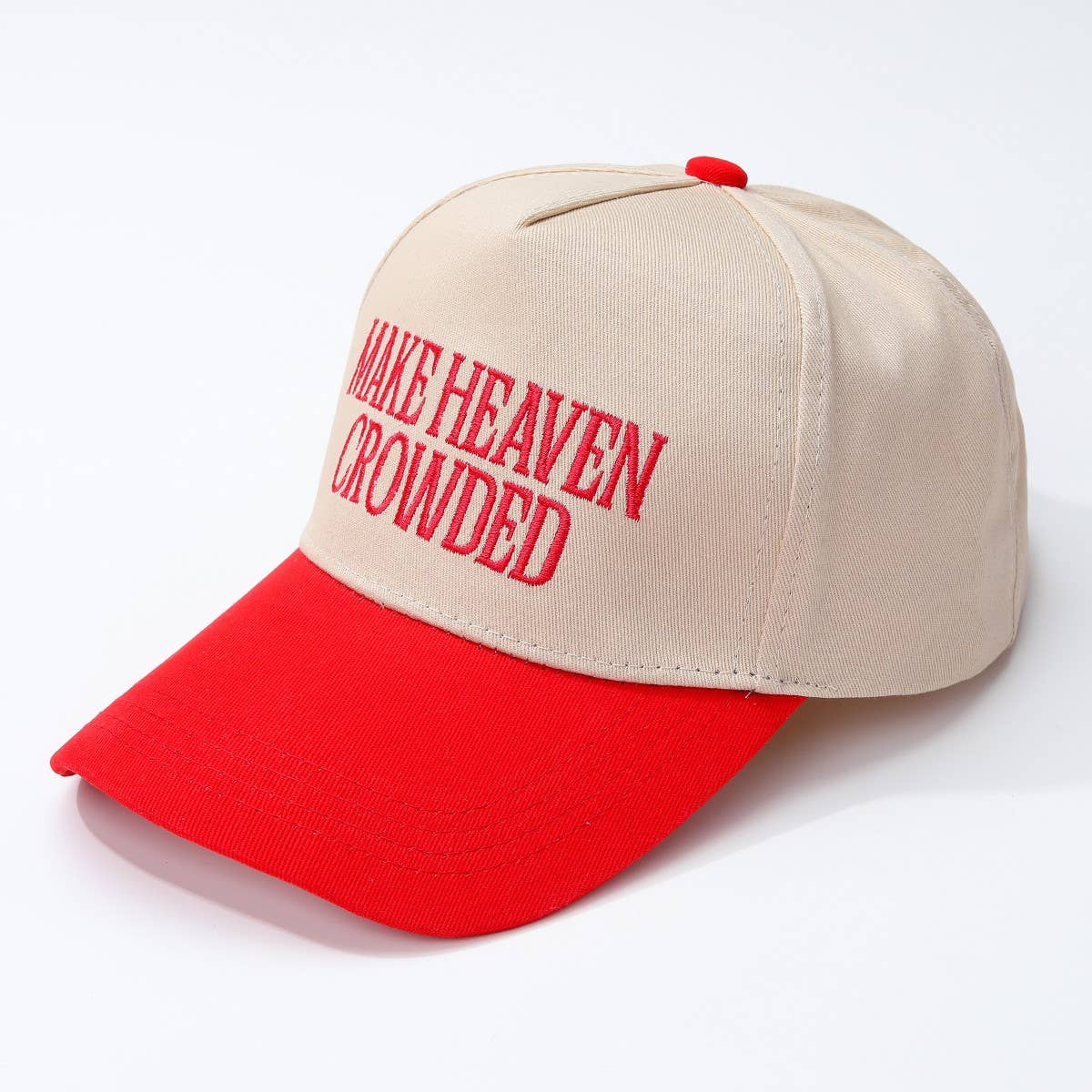 MAKE HEAVEN CROWDED BASEBALL CAP |Red