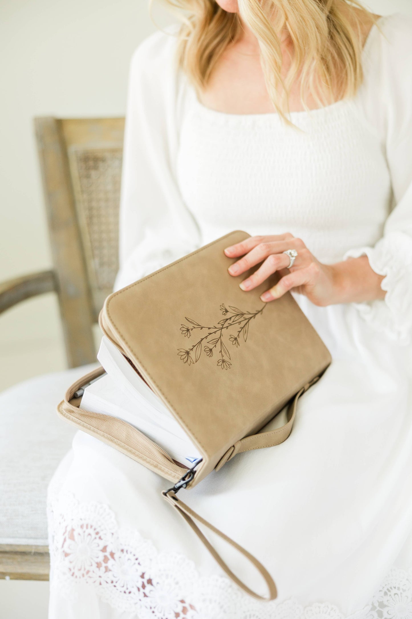 Debossed Floral Bible Cover