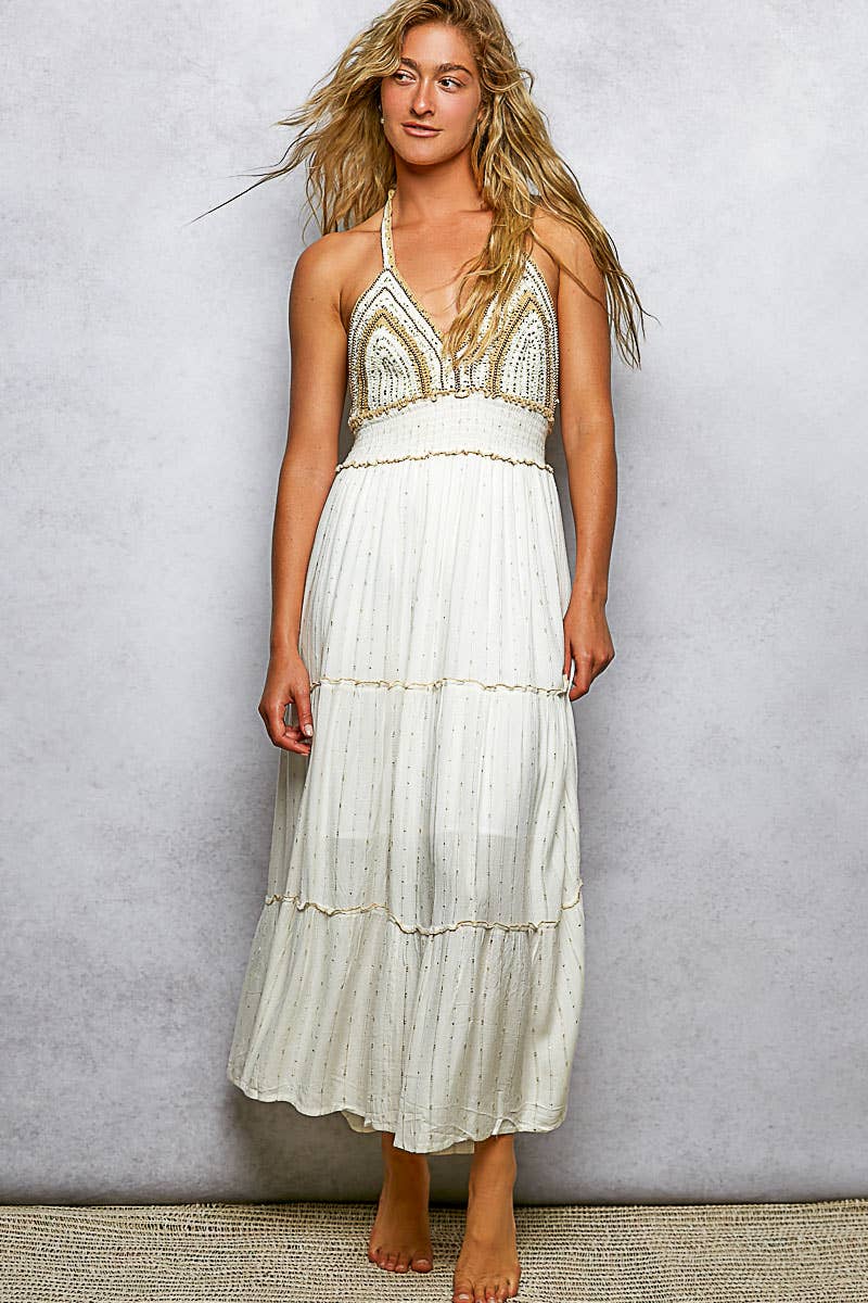 Tiered Smocked Waist Maxi Dress