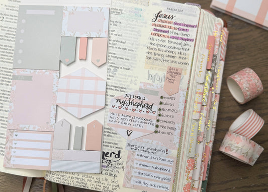 Selah Bible Study Sticky Notes | Peach Floral