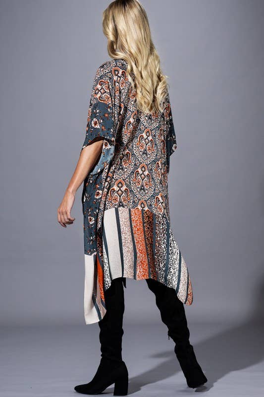 Long Paisley Cardigan