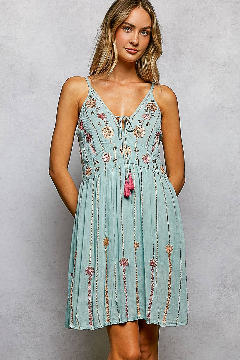 Mint Boho Dress