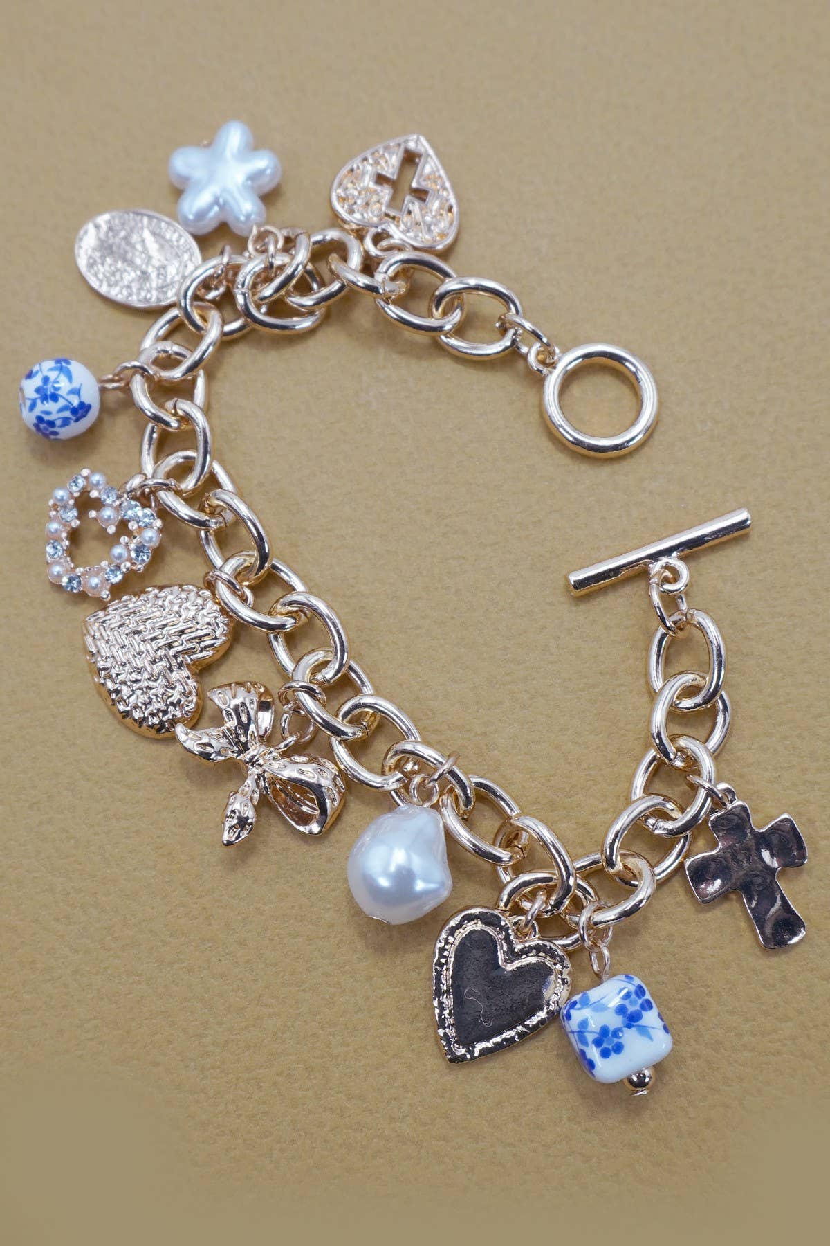 CERAMIC PORCELAIN CHARM BRACELET