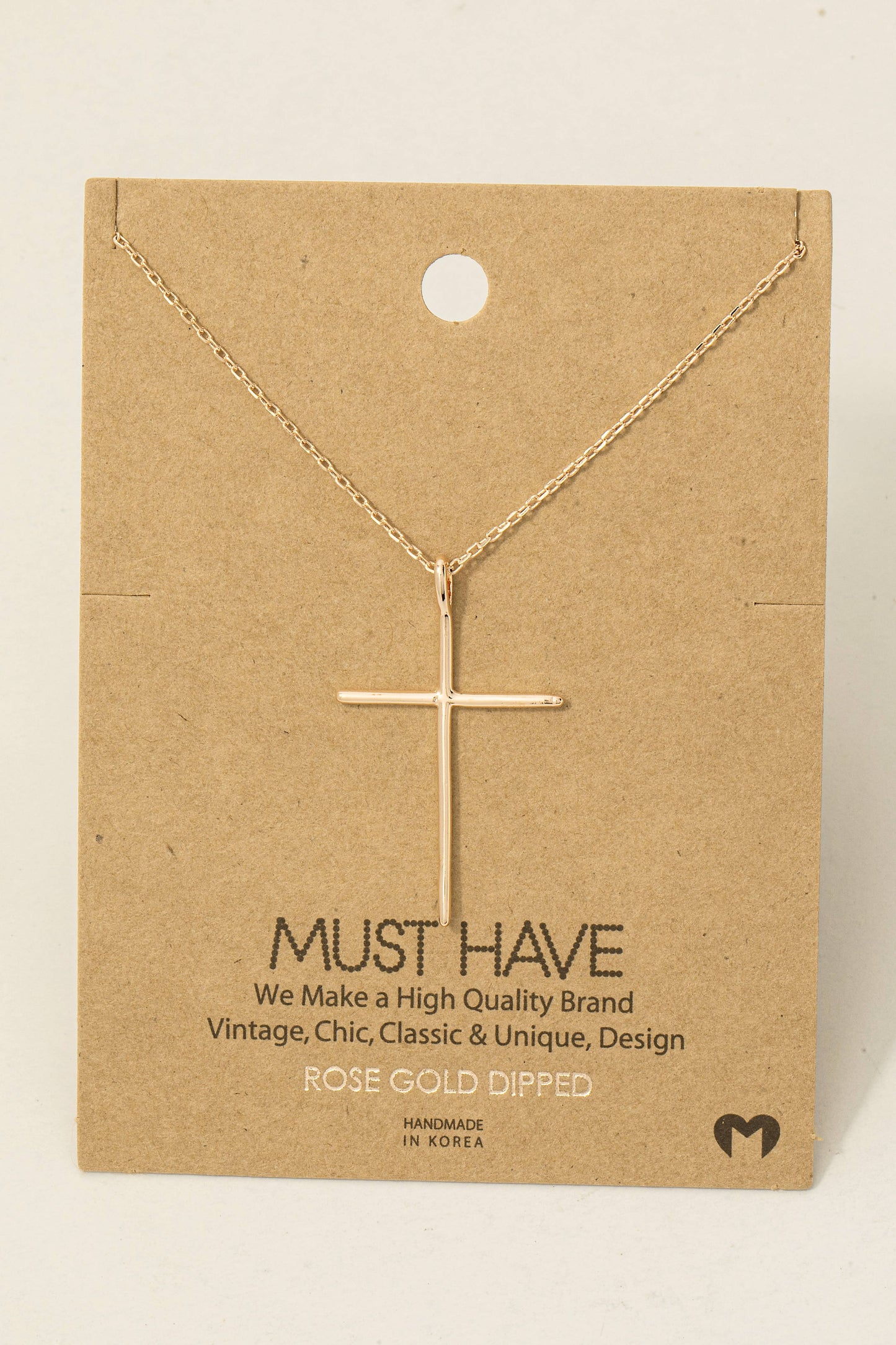 Brass Cross Necklace