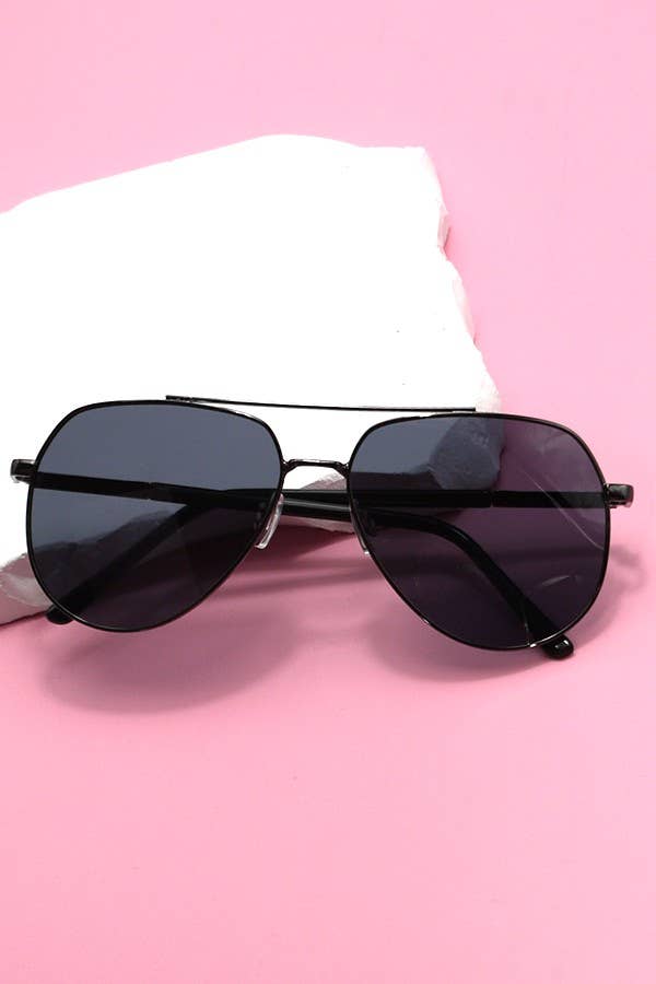DOUBLE BRIDGE SUNGLASSES: AVIATOR