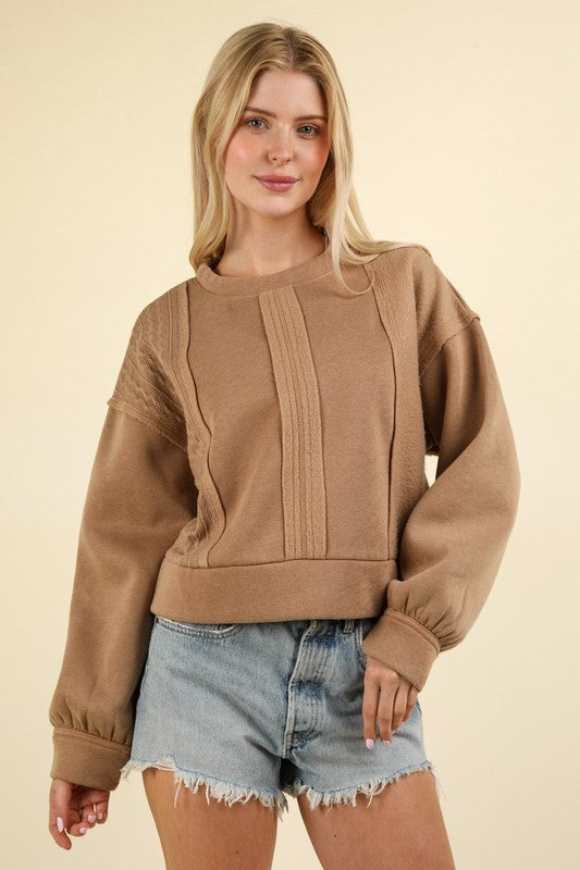 Oversized Mocha Top