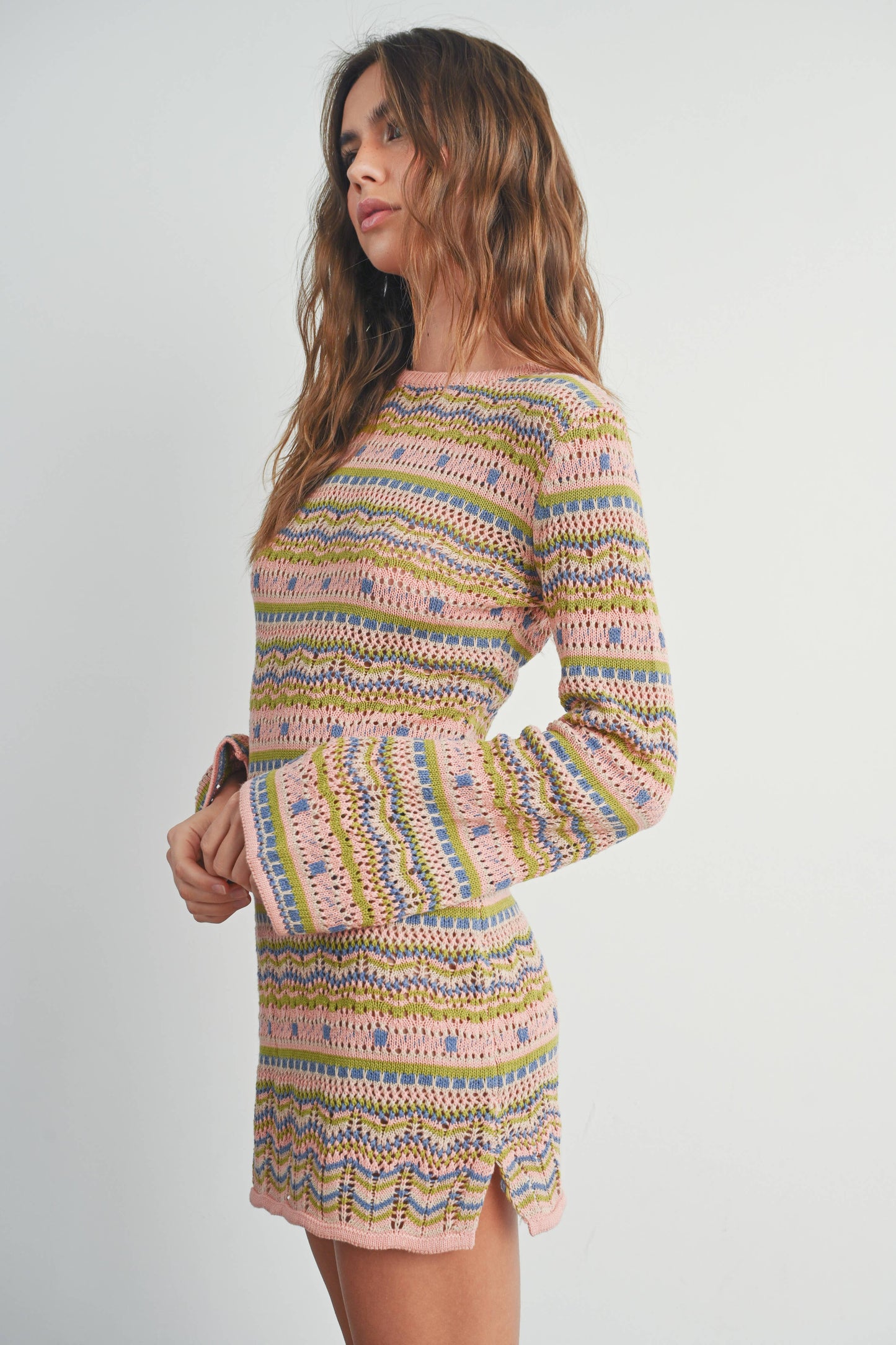 Multicolored Sweater Dress