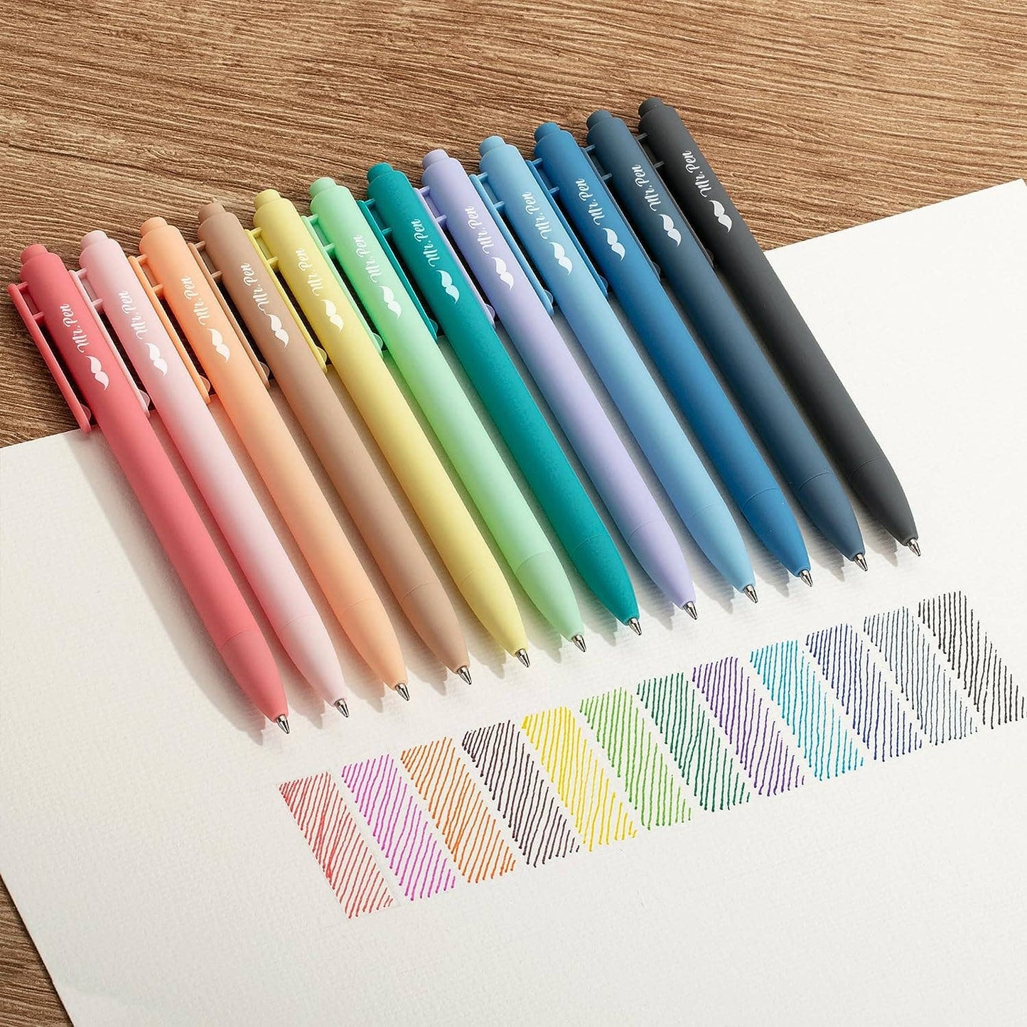 Mr. Pen 12-Pack Fast Dry Retractable Gel Pens