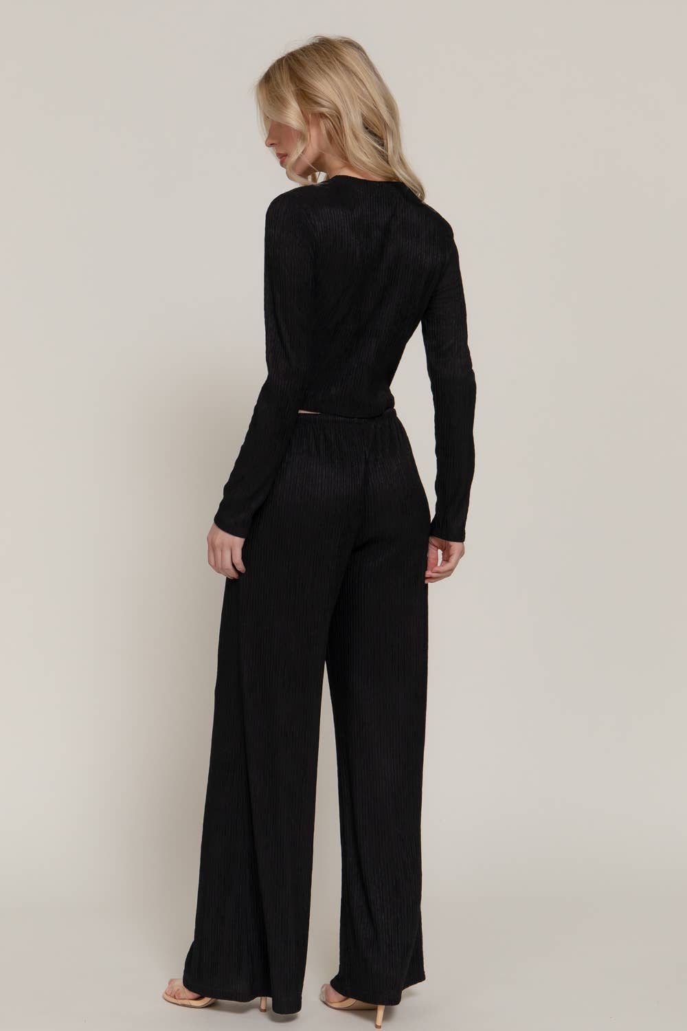 Crinkle Pants Black