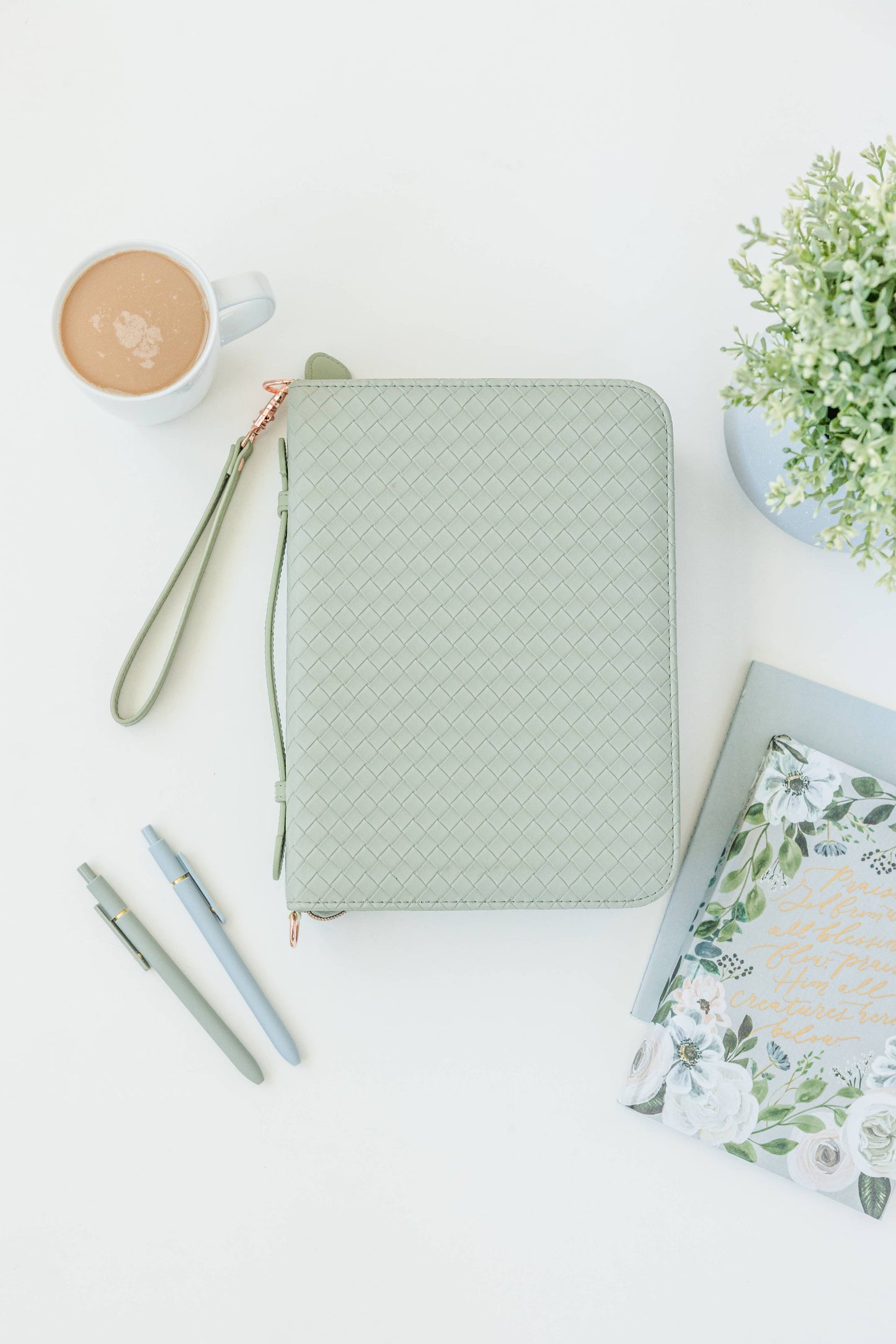 Crossbody Weave Bible Case: SAGE