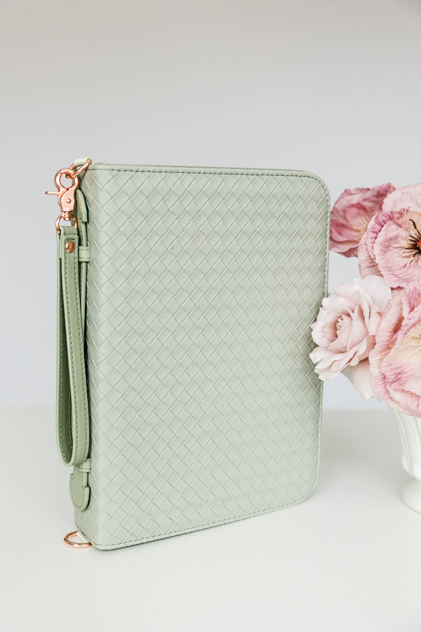 Crossbody Weave Bible Case: SAGE