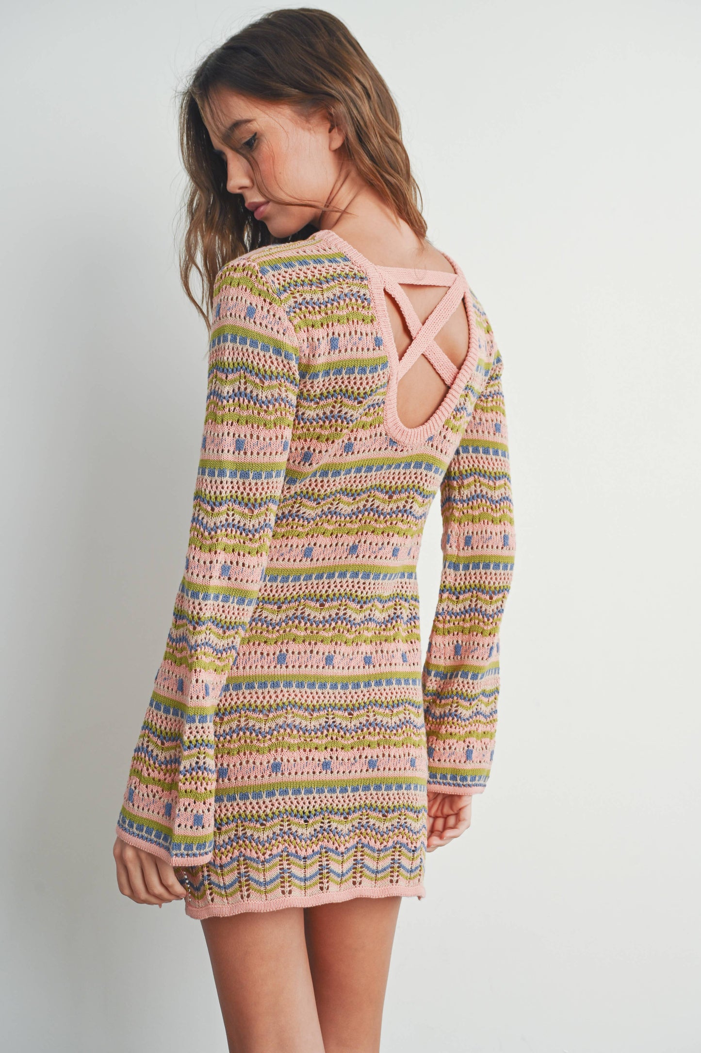 Multicolored Sweater Dress