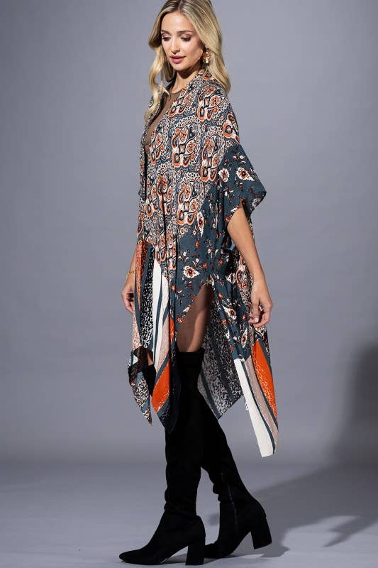 Long Paisley Cardigan