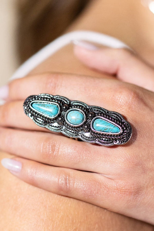 Western Turquoise Cuff Ring
