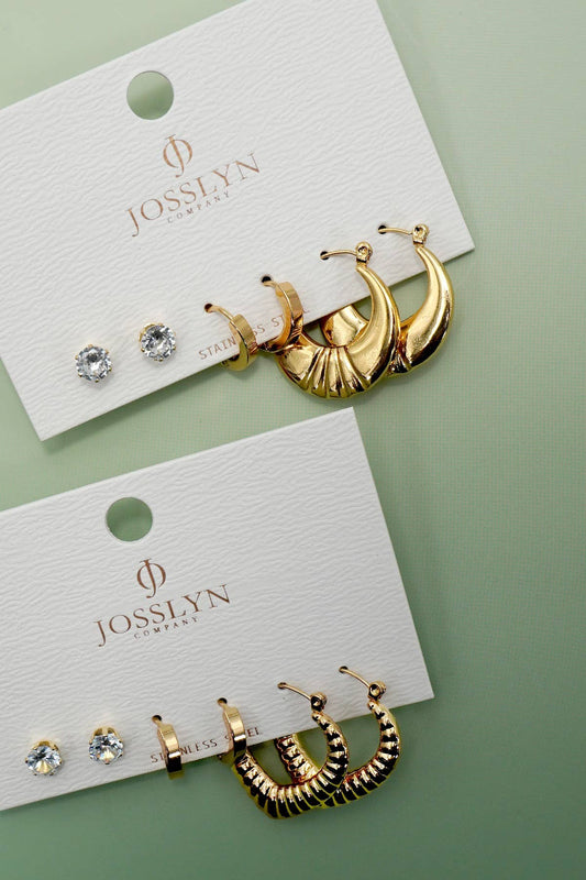 18K STAINLESS STEEL WATERPROOF TARNISH FREE HOOPS
