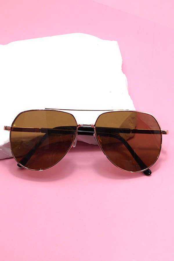 DOUBLE BRIDGE SUNGLASSES: AVIATOR