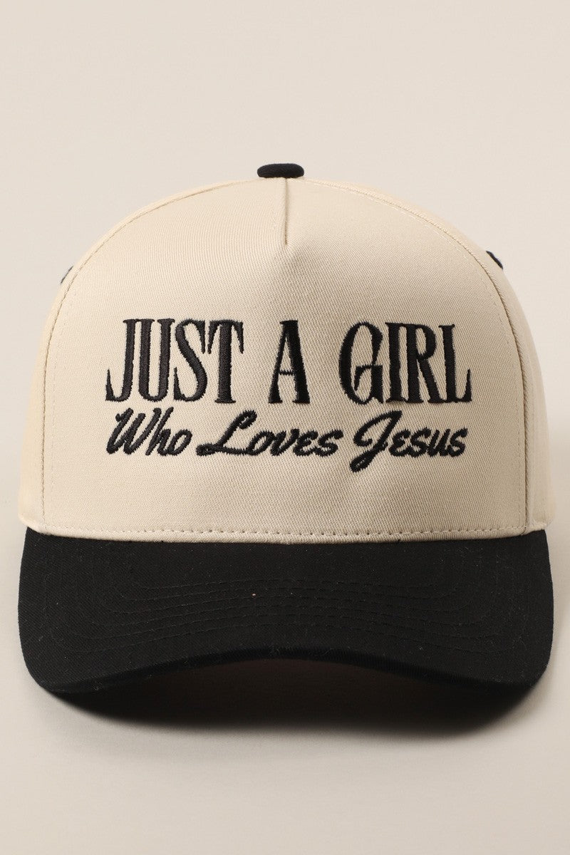 Just A Girl Who Loves Jesus Trucker Hat