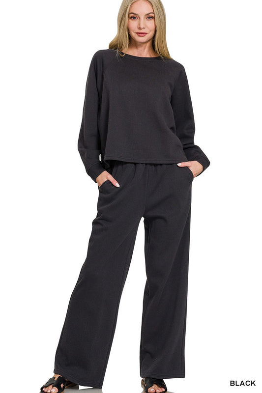 Black Fleece Pullover TOP