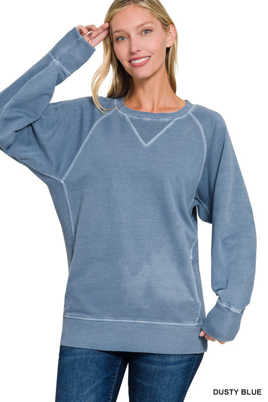 Blue Crewneck with Pockets