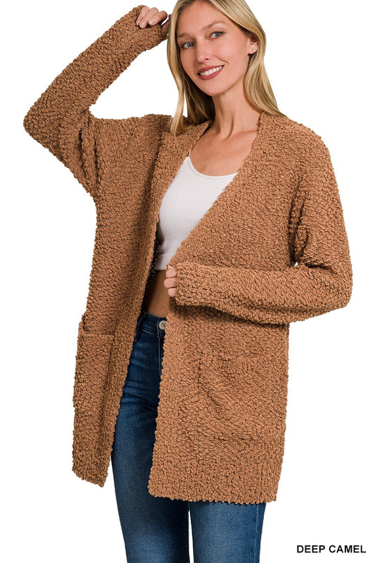 Camel Popcorn Cardigan